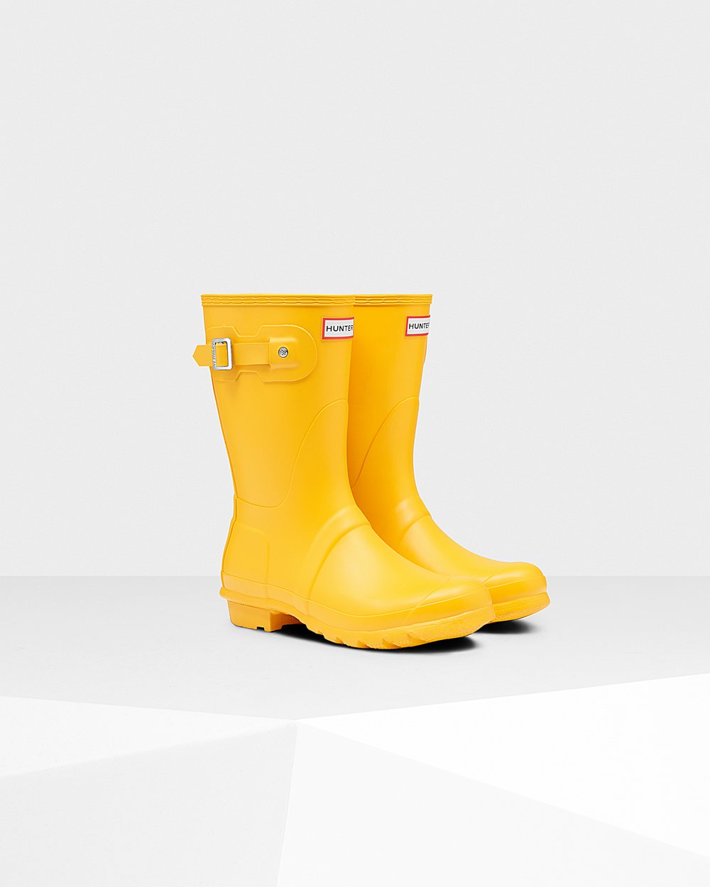 Womens Short Rain Boots - Hunter Original (10ONCVGHQ) - Yellow